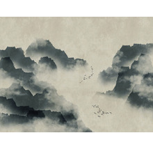 Fototapete Vlies 38246-1 The Wall Aquarell Berge Nebel Vögel 7-tlg. 371 x 280 cm