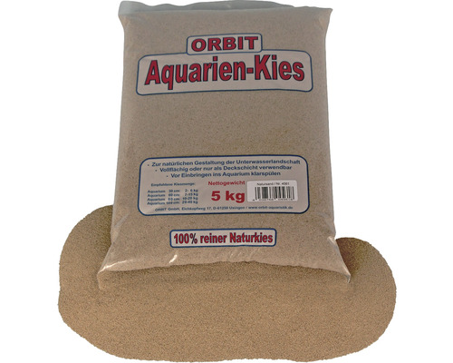 Sack Aquarienkies, 5 Kilogramm, für die Gestaltung von Unterwasserlandschaften