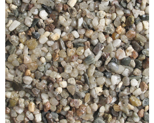 Aquarienkies, Naturkies mittel 3-4 mm 15 kg beige Nahaufnahme von Zierkies