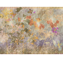 Abstraktes Blumenmuster mit floralen Elementen.