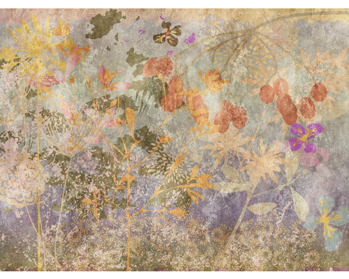 Fototapete Vlies 38264-1 The Wall Blumen Fresko Retro 7-tlg. 371 x 280 cm