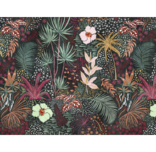 Illustration tropischer Pflanzen und Blüten als Tapetenmuster