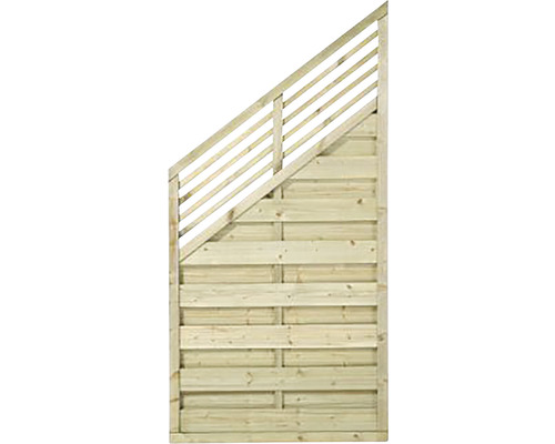 Holztreppe für den Außenbereich mit Geländer