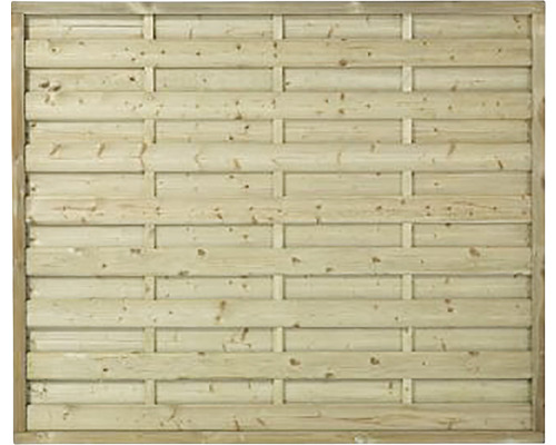 Hauptelement PLUS Bergen 180 x 150 cm kesseldruckimprägniert Holzzaun aus horizontalen Latten