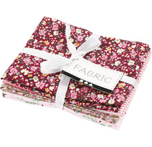 Patchworkstoff rosa, 45x55 cm, 4 Stück/1 Bündel