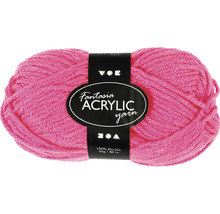 Knäuel aus pinkfarbenem Acrylgarn