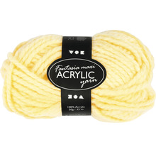 Gelbes Acrylgarn, 50 Gramm, zum Stricken und Häkeln