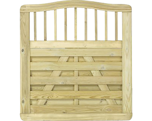 Einzeltor PLUS Rondo 100 x 104/107 cm kesseldruckimprägniert Holzzaun Gartenzaun mit Tor