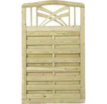 Gartentor aus Holz mit dekorativem Element