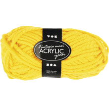 Gelbes Acrylgarn Maxi, 50 Gramm