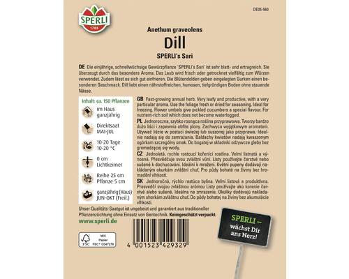 Samenpackung Dill SPERLIs Sari