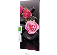 Infrarotheizung mit Rosenmotiv und Thermostat