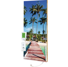 Infrarotheizung mit Strandmotiv, Thermostat und Funksteckdose