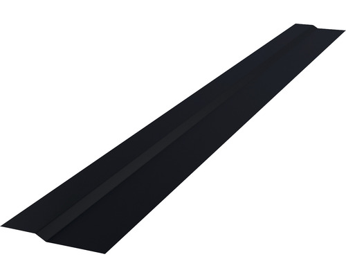 PRECIT flach abgekantetes Profil für Click Stripes Trapez Tiefschwarz RAL 9005 2000 x 90 x 10 mm