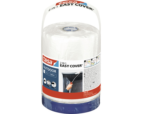 tesa Easy Cover Outdoor L Nachfüllpack blau 140 mm x 20 m