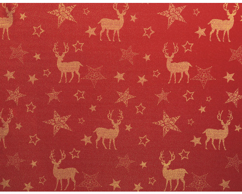 Tischläufer Weihnachten Nordpol rot gold 40 x 150 cm | HORNBACH