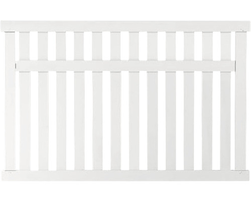 Weißes Gartenzaunelement