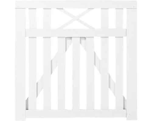 Einzeltor PLUS Vinesse 100 x 98 cm RAL 9010 weiß Weiße Holztür für den Gartenzaun