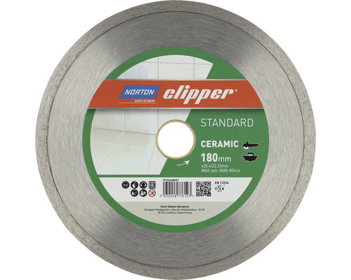 Norton Clipper Diamantscheibe Standard Ceramic Ø180x25,4 mm Norton Clipper Standard Keramik Trennscheibe 180 Millimeter