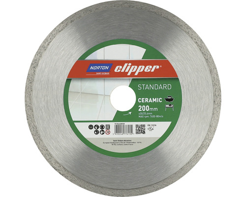 Norton Clipper Diamantscheibe Standard Ceramic Ø200x25,4 mm Norton Clipper Trennscheibe Standard Ceramic, 200 Millimeter Durchmesser