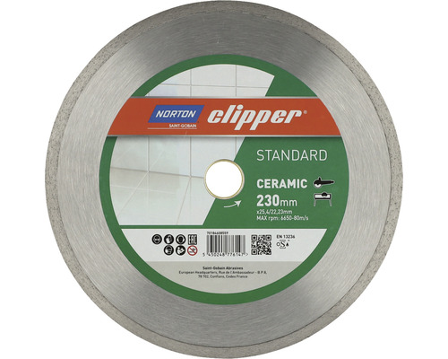 Norton Clipper Diamantscheibe Standard Ceramic Ø230x25,4 mm Norton Clipper Standard Keramik Trennscheibe, 230 Millimeter Durchmesser