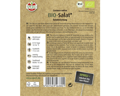 Sperli Bio Salat Saatband Packung
