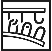 Symbol für eine Garderobe mit Haken