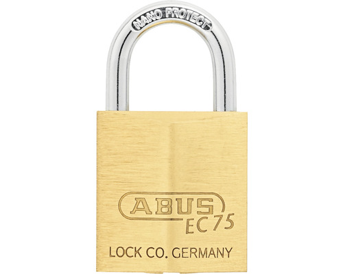 Vorhängeschloss aus Messing mit Stahlbügel und ABUS Logo