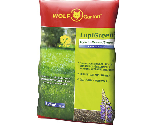 Langzeit-Rasendünger WOLF-Garten LupiGreen 10 kg / 220 m² organisch-mineralisch