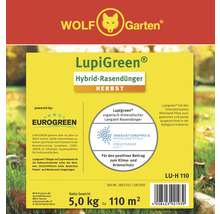 Wolf Garten LupiGreen Hybrid-Rasendünger für den Herbst, 5,0 kg für 110 Quadratmeter