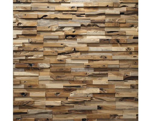 Wandverkleidung aus Holz in 3D-Optik