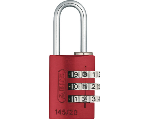 Rotes ABUS Zahlenschloss 145/20