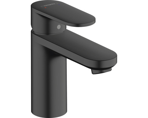 hansgrohe Waschtischarmatur VERNIS BLEND 100 schwarz matt mit Zugstange 71551670 Hansgrohe Waschtischarmatur mit Hebel