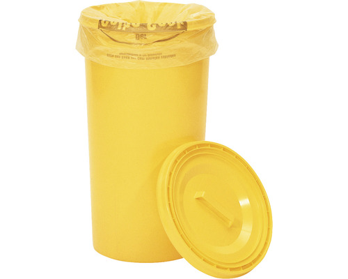Abfallsammelbehälter mit Deckel Kunststoff gelb 60 l-0