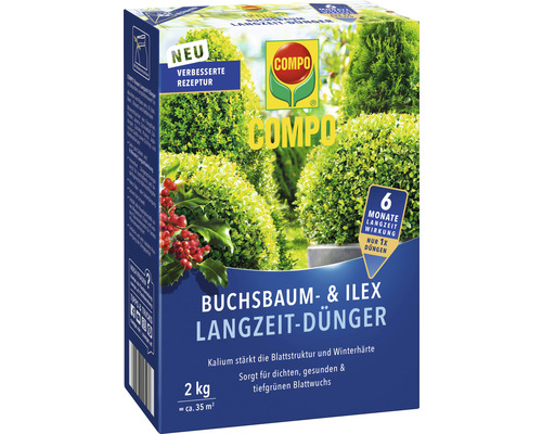 Buchsbaum- & Ilex-Langzeitdünger COMPO mit Kalium 2 kg