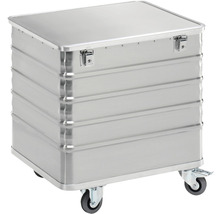 Transportwagen TW 235-B mit Deckel 4-seitig geschlossen Aluminium 225 l Tragkraft 200 kg