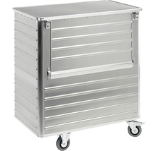 Transportwagen TW 1050-B mit abklappbarem Deckel und Längswand Aluminium 1050 l Tragkraft 300 kg