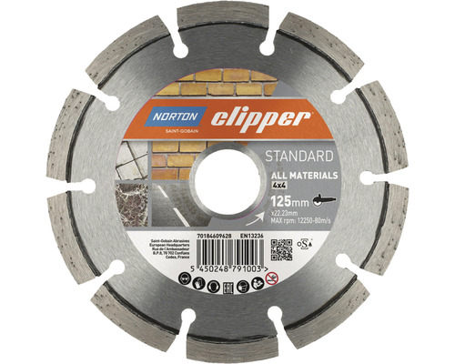 Norton Clipper Diamantscheibe Standard 4x4 Ø 125x22,23 mm