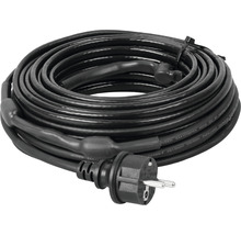 Schwarzes Heizkabel mit Stecker aufgerollt