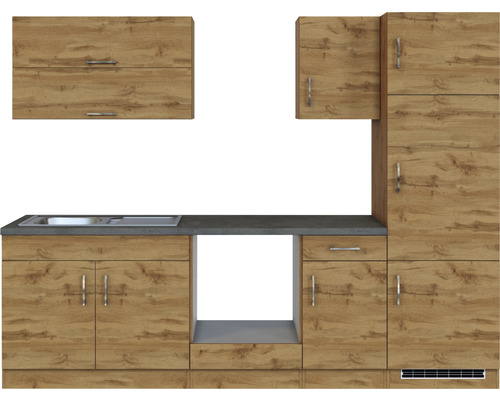 Küchenzeile mit Spüle und Stauraum