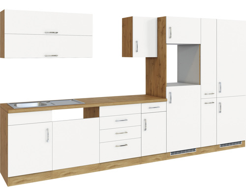 Held Möbel Küchenzeile Sorrento 360 cm Frontfarbe weiß | HORNBACH | Vorratsschränke