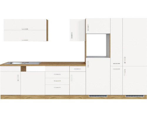 Held Möbel Küchenzeile Sorrento | Frontfarbe 360 cm weiß HORNBACH