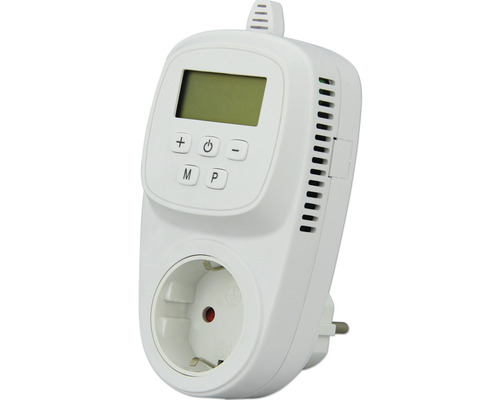 Elektronischer Thermostat mit LCD-Anzeige und Steckdose