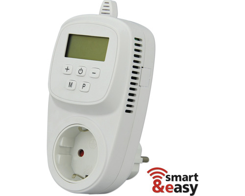 Steckdosen Thermostat mit Display und Bedienelementen