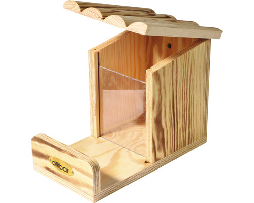 Vogelhaus aus Holz mit durchsichtigem Fenster