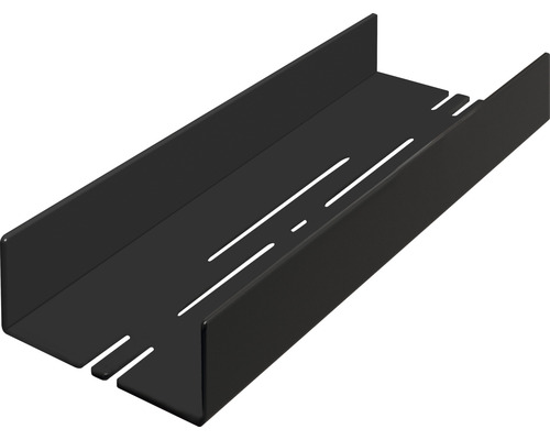 Duschregal Ohne Bohren, 2 Stück – Selbstklebend, Aluminium, Schwarz, 28,5x9,5x4 Cm