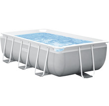 Aufstellpool INTEX Frame Pool Set Prism Quadra Kartuschenfilteranlage Leiter inkl. Plattform
