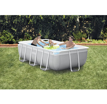 Aufstellpool INTEX Frame Pool Set Prism Quadra Kartuschenfilteranlage Leiter inkl. Plattform