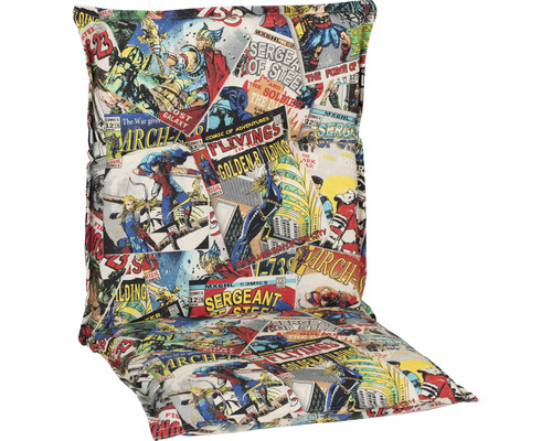 Stuhlkissen mit Comic-Motiv