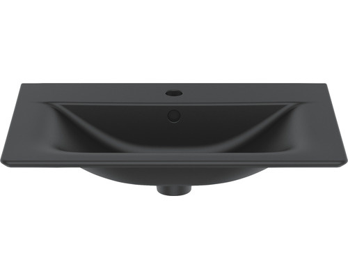 Keramikwaschbecken mit Hahnloch und Überlauf